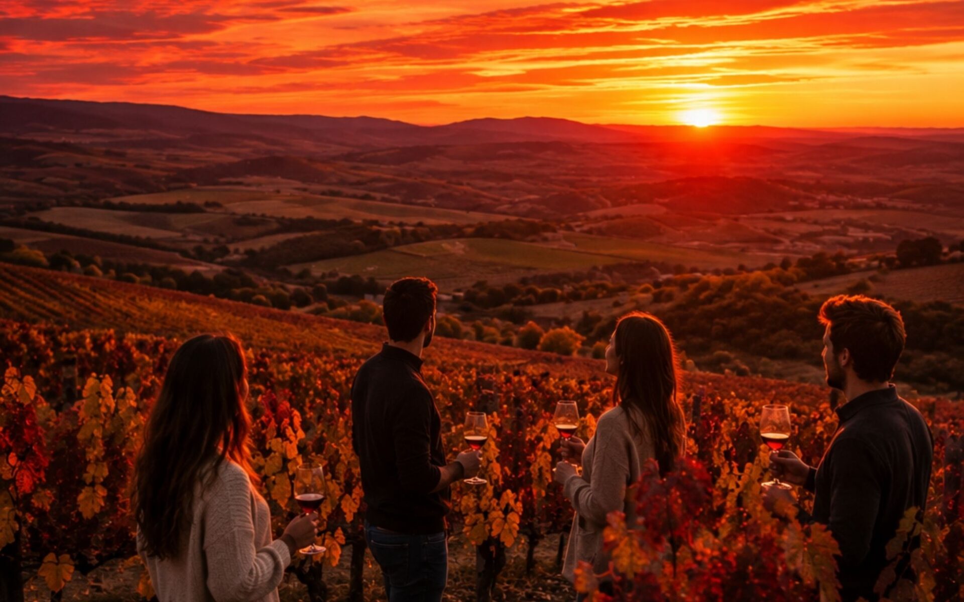 Otoño entre viñedos